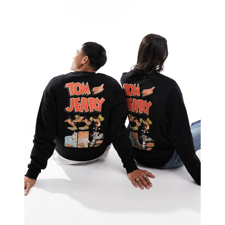 ASOS DESIGN unisex license oversized sweatshirt with Tom & Jerry 