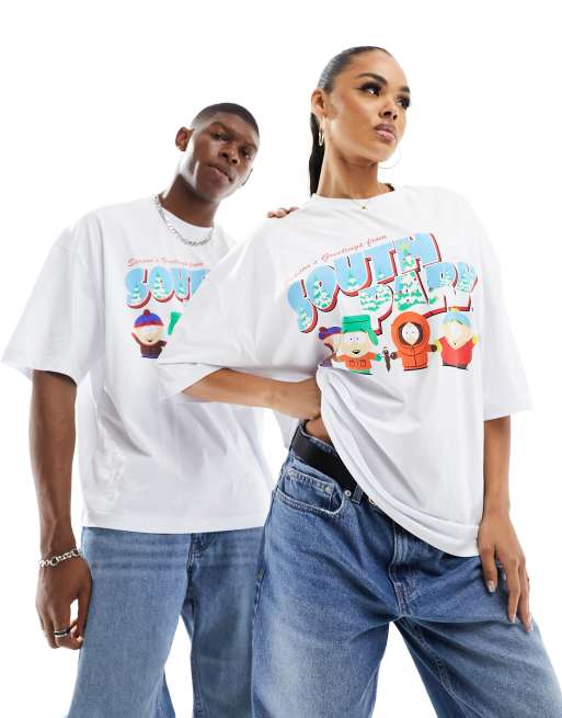 ASOS DESIGN unisex license oversized t-shirt with Christmas South Park ...