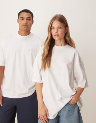 Asos Design Unisex Oversize Hello Kitty T-shirt With Melody Print In White