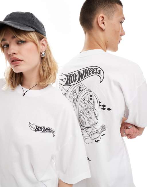 ASOS DESIGN – Unisex – Oversize-T-Shirt in Weiß mit lizenziertem „Hot Wheels“-Grafikprint, 3 von 4