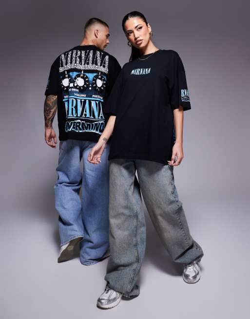 ASOS DESIGN unisex oversized band T-shirt with Nirvana