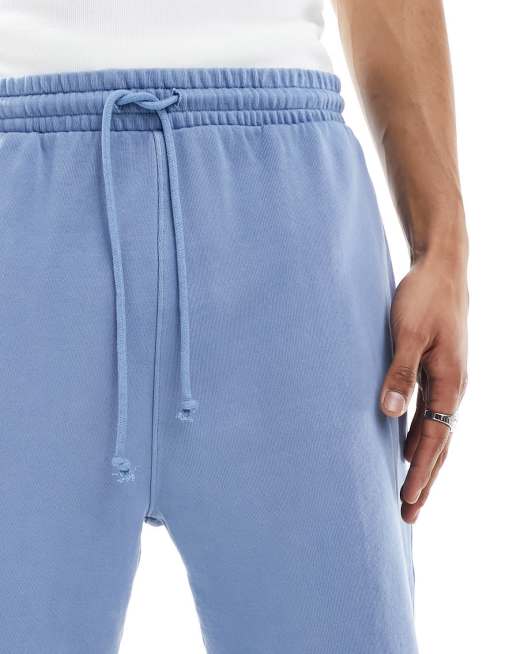 ASOS DESIGN unisex oversized bermuda shorts with raw hem in washed denim blue - part of a set, 2 of 5