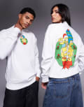 [ASOS DESIGN] ASOS DESIGN unisex oversized Christmas sweatshirt with The Simpsons prints in white S WHITE