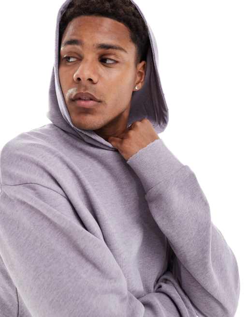 ASOS DESIGN - Unisex oversized hoodie van co-ord set in lila met wassing, 4 van 4