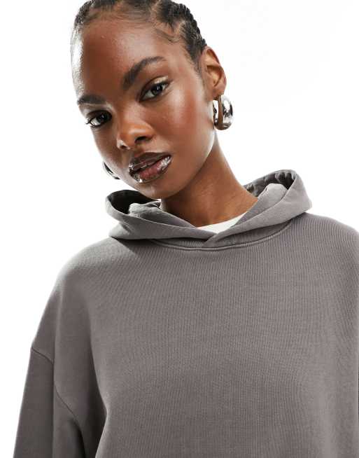 ASOS DESIGN - Unisex - Oversized hættetrøje i koksgrå vask, 2 af 4