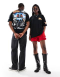 [ASOS DESIGN] ASOS DESIGN unisex oversized licence t-shirt with Back To The Future prints in black S BLACK