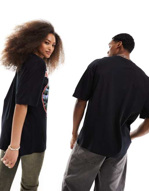 ASOS DESIGN unisex oversized license band T-shirt in black with Iron Maiden prints, 4 of 4