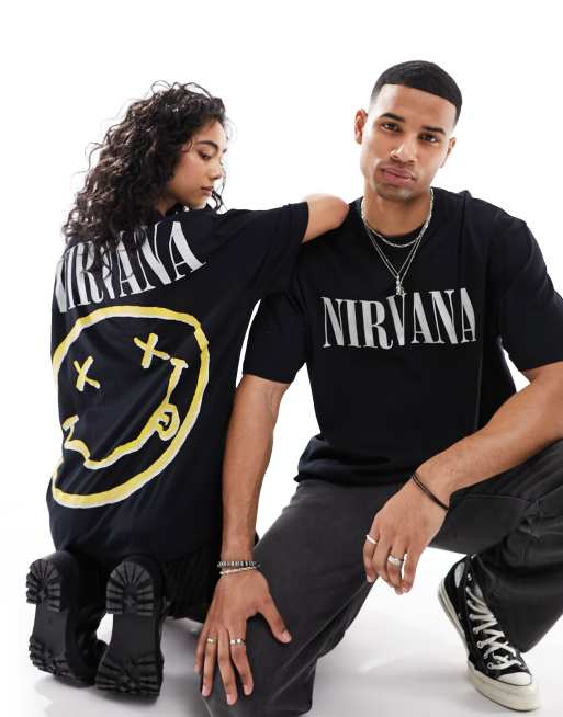 ASOS DESIGN unisex oversized license band t-shirt in black