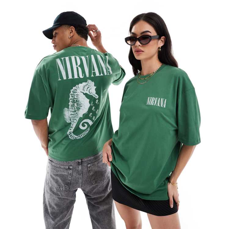 ASOS DESIGN unisex oversized license band t-shirt with Nirvana