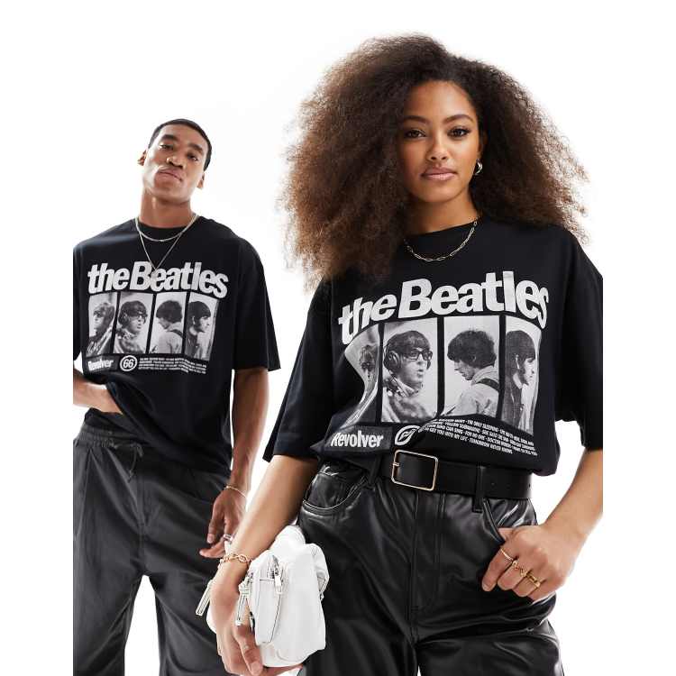 ASOS DESIGN unisex oversized license band tee with The Beatles