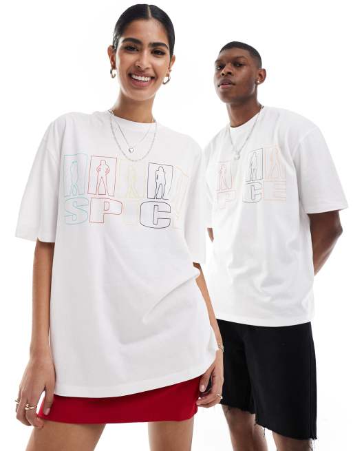 ASOS DESIGN unisex oversized license t-shirt in white with Spice Girls ...