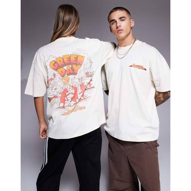 ASOS DESIGN unisex oversized license t-shirt with Green Day