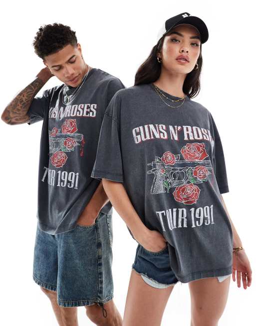ASOS DESIGN unisex oversized license t-shirt with Guns N' Roses