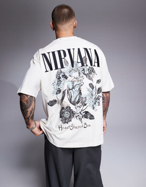 Nirvana white t shirt best sale