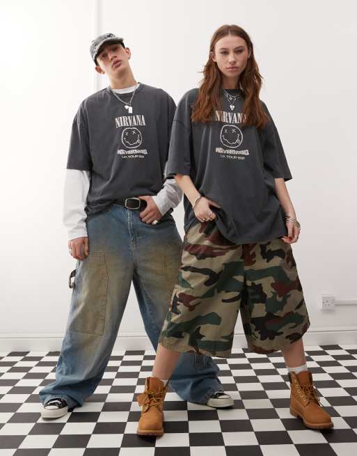 ASOS DESIGN unisex oversized license T-shirt with Nirvana