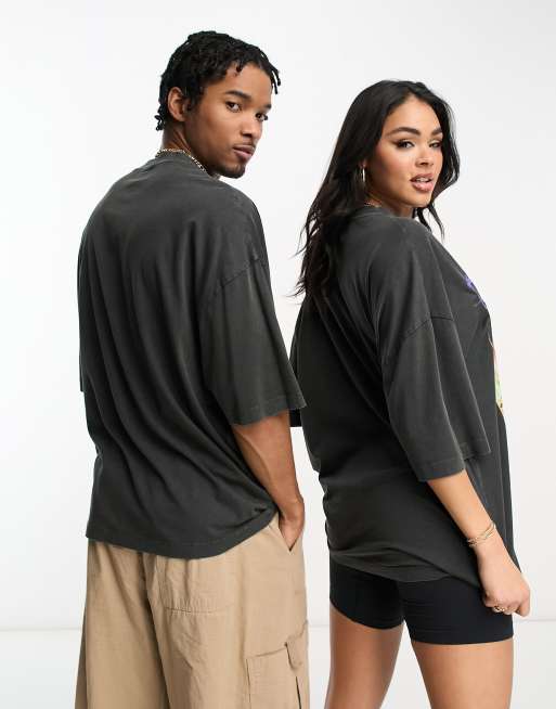 ASOS DESIGN unisex oversized license t-shirt with Prince Purple Rain print in black - BLACK, 2 of 4