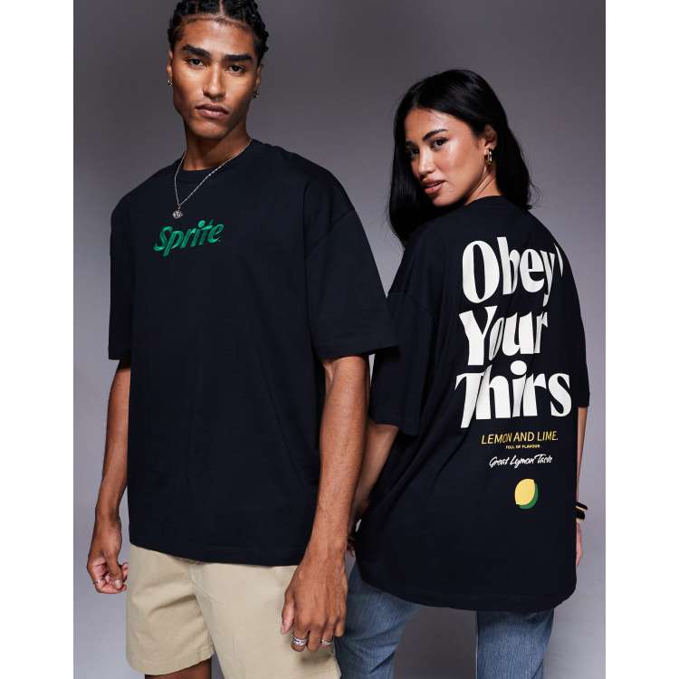 ASOS DESIGN unisex oversized license t-shirt with Sprite prints in