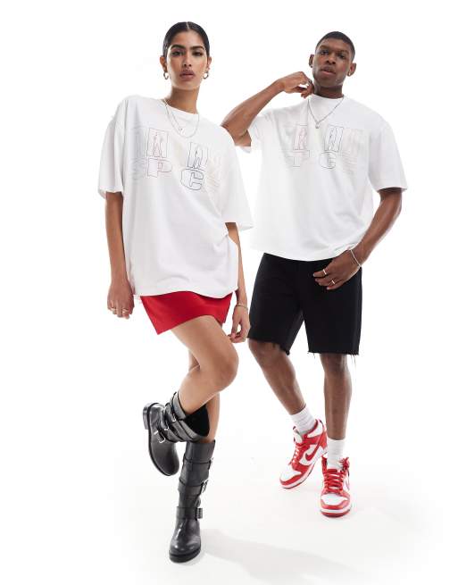 ASOS DESIGN unisex oversized licensed T-shirt in white with Spice Girls print