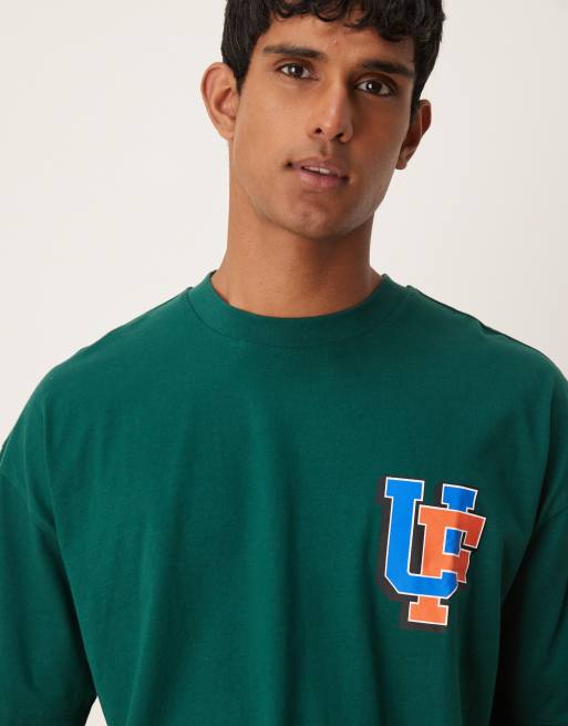 ASOS DESIGN Unisex oversized licensed t-shirt with Florida Gators prints in dark green
