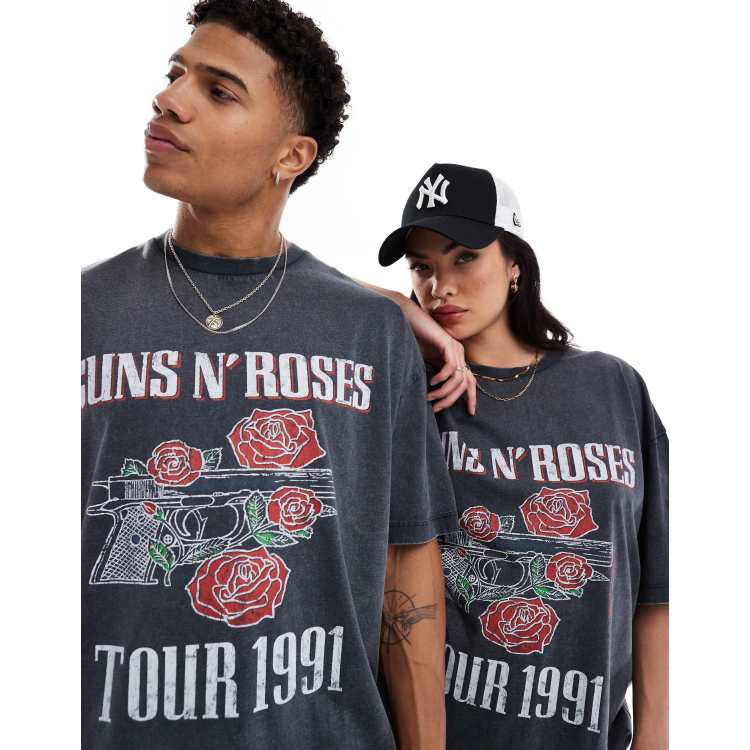 ASOS DESIGN unisex oversized licensed T-shirt with Guns N' Roses