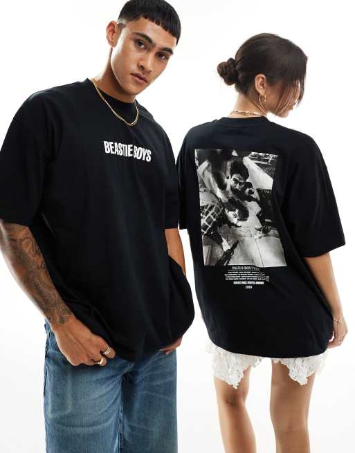 ASOS DESIGN - Unisex - Oversized sort T-shirt med licenseret Beastie Boys-print, 2 af 4
