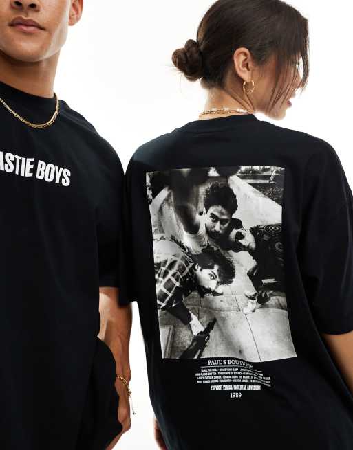 ASOS DESIGN - Unisex - Oversized sort T-shirt med licenseret Beastie Boys-print, 4 af 4