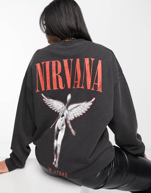 Graphic Hoodie - Dark gray/Nirvana - Ladies