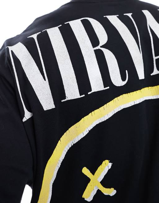 ASOS DESIGN - Unisex - Oversized T-shirt med licenseret Nirvana-print i sort, 4 af 4