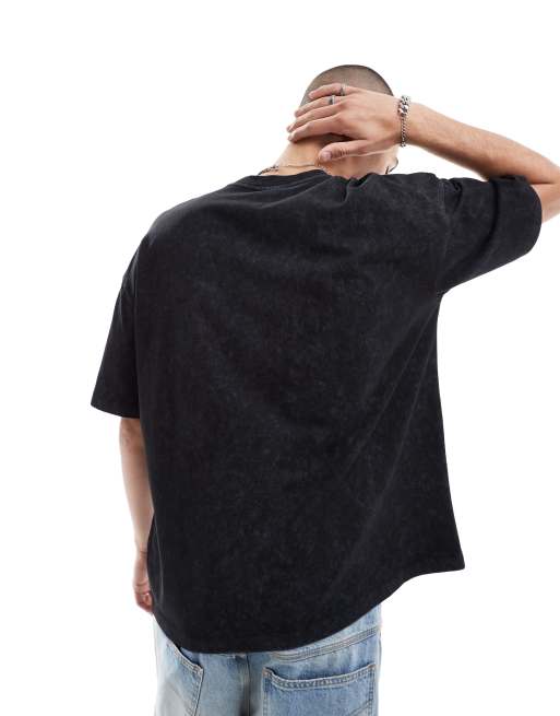 ASOS DESIGN - Unisex - Oversized T-shirt med licenseret 'Star Wars'-grafik i vasket sort, 4 af 4