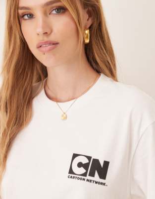 Asos Design Unisex Oversized T-shirt With Adventure Time Prints In White