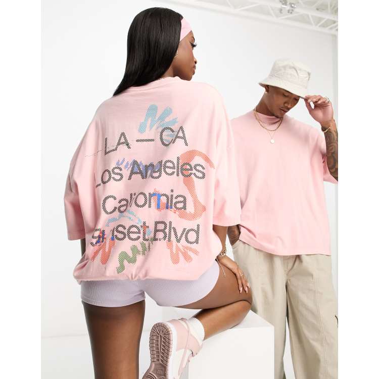 Oversized Los Angeles Back Graphic T-shirt