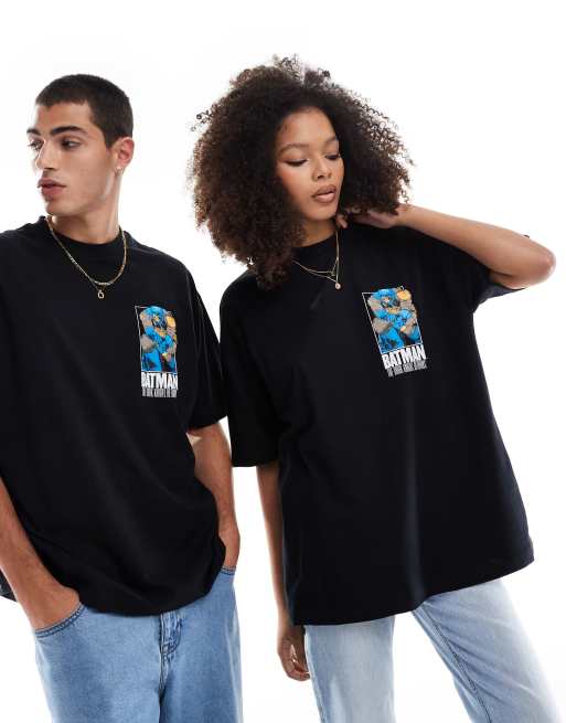 ASOS DESIGN unisex oversized t-shirt with Batman prints in