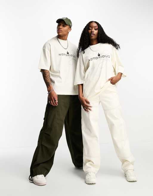 ASOS DESIGN unisex oversized t-shirt with Biggie Smalls print in off white, 4 of 4
