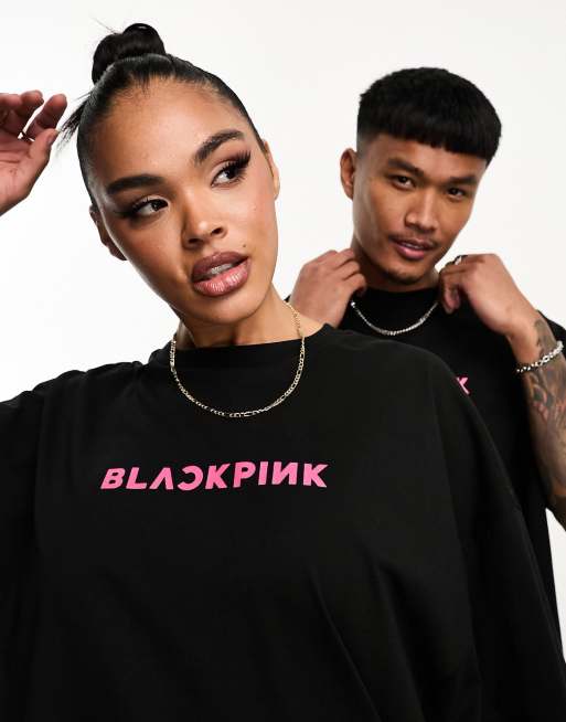 Pink and black t hot sale shirt