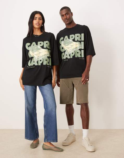 ASOS DESIGN unisex oversized T-shirt with Ford print in black - view 1