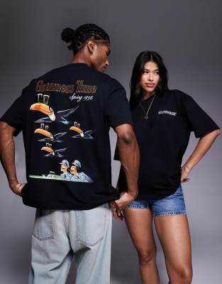 Asos Design Unisex Oversized T-shirt With Guinness Prints