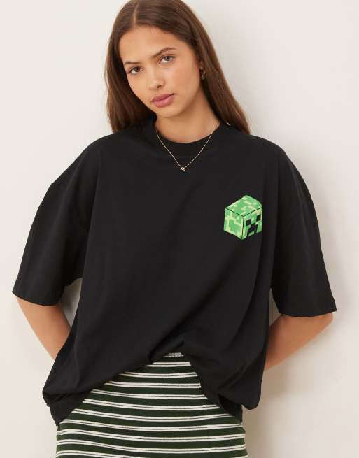 ASOS DESIGN unisex oversized t-shirt with Minecraft prints in black, 4 of 4