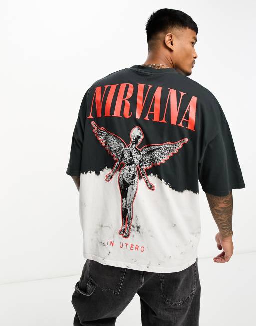 ASOS DESIGN unisex oversized t-shirt with Nirvana print and