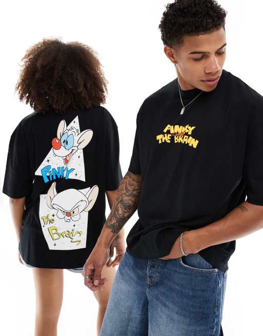 Asos Design Unisex Oversized T Shirt With Pinky And The Brain Graphic