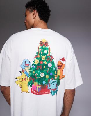 Asos Design Unisex Oversized T-shirt With Pokemon Print In Orange