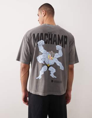 Asos Design Unisex Oversized T-shirt With Pokémon Prints In Multi