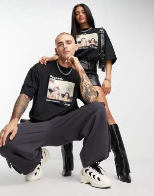 ASOS DESIGN unisex oversized t-shirt with Raphael print in black | ASOS