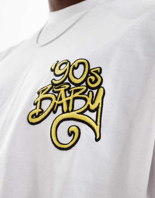 ASOS DESIGN unisex oversized t-shirt with Rugrats prints in white