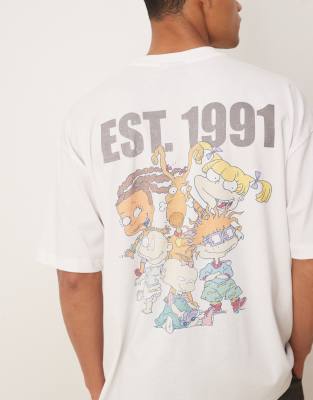 Asos Design Unisex Oversized T-shirt With Rugrats Prints