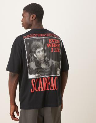 Asos Design Unisex Oversized T-shirt With Scarface Print In Multi