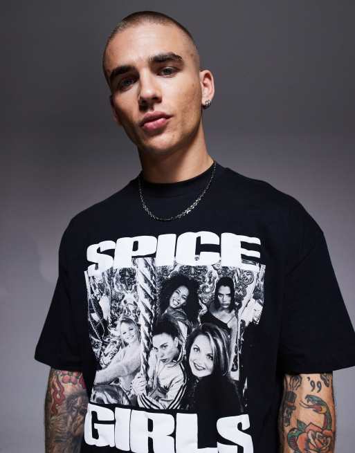 ASOS DESIGN unisex oversized t-shirt with Spice Girls prints in black, 2 of 4