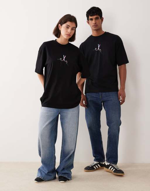 ASOS DESIGN unisex oversized t-shirt with STAR WARS print in black