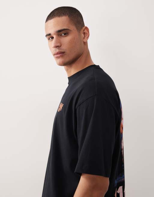 ASOS DESIGN Unisex oversized t-shirt with Stranger Things prints in black, 4 of 5