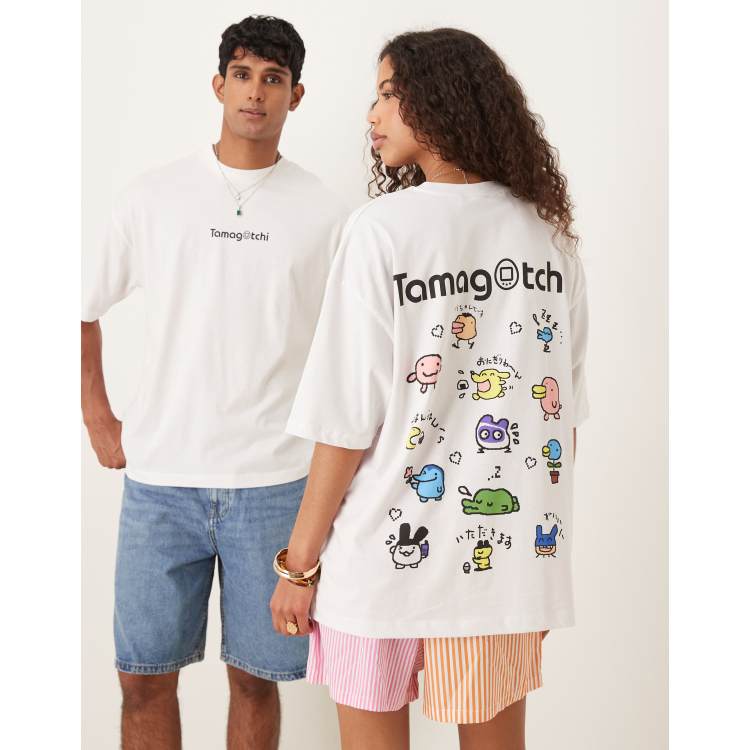 ASOS DESIGN unisex oversized T-shirt with Tamagotchi prints in