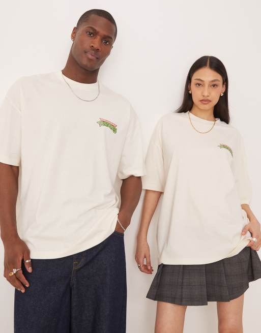 boohoo MAN★半袖 Teenage Mutant Ninja Turtles Tシャツ★白★ Teenage Mutant Ninja Turtles 40th Anniversary Group